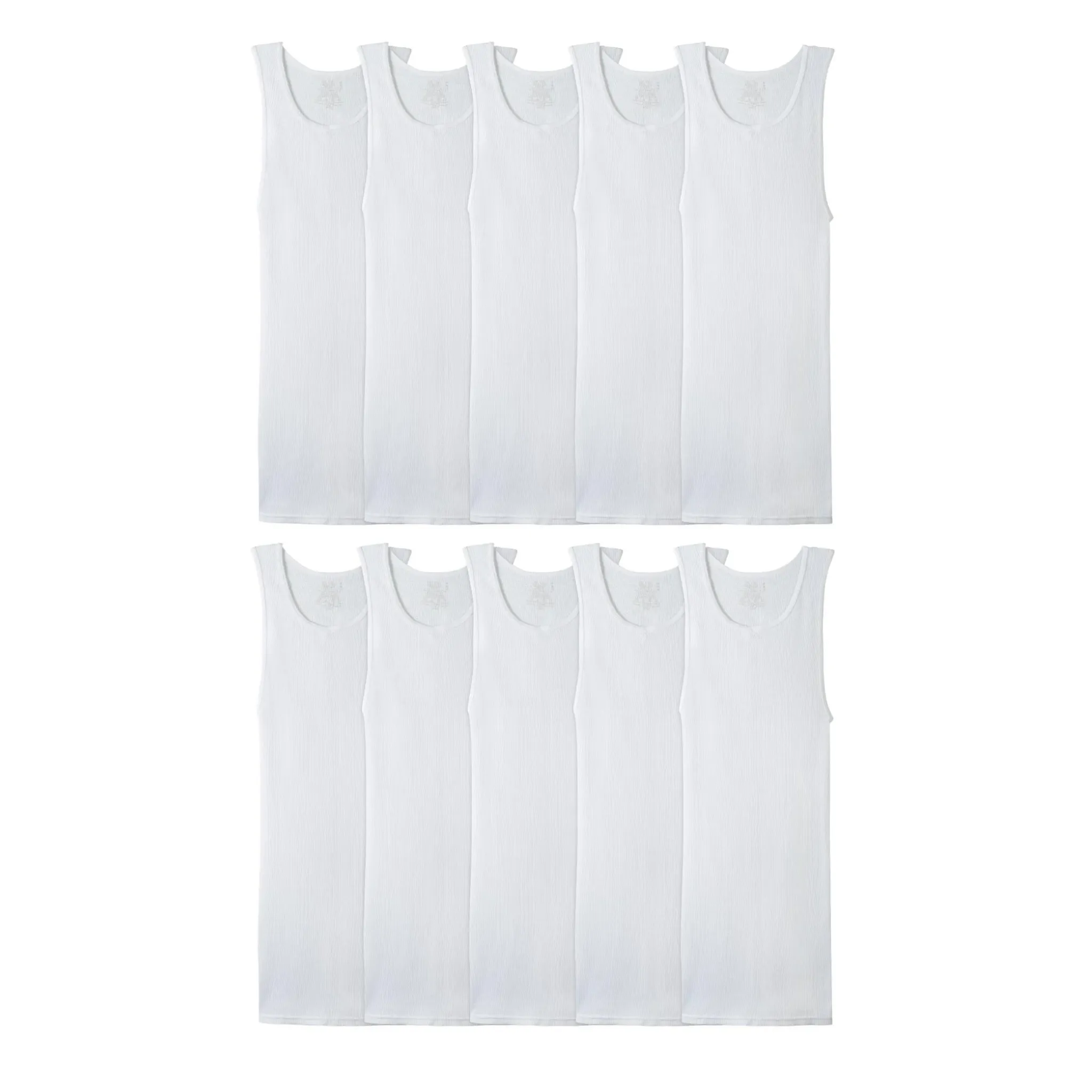 10-Pack Fruit of the Loom Men’s Undershirts (Tank or Crew)