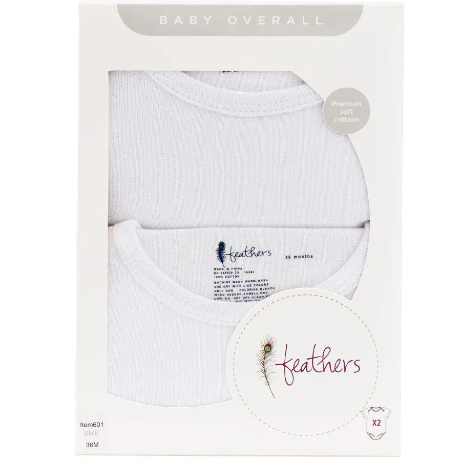 Babies Feathers Short Sleeve Undershirts - 2 Pk.
