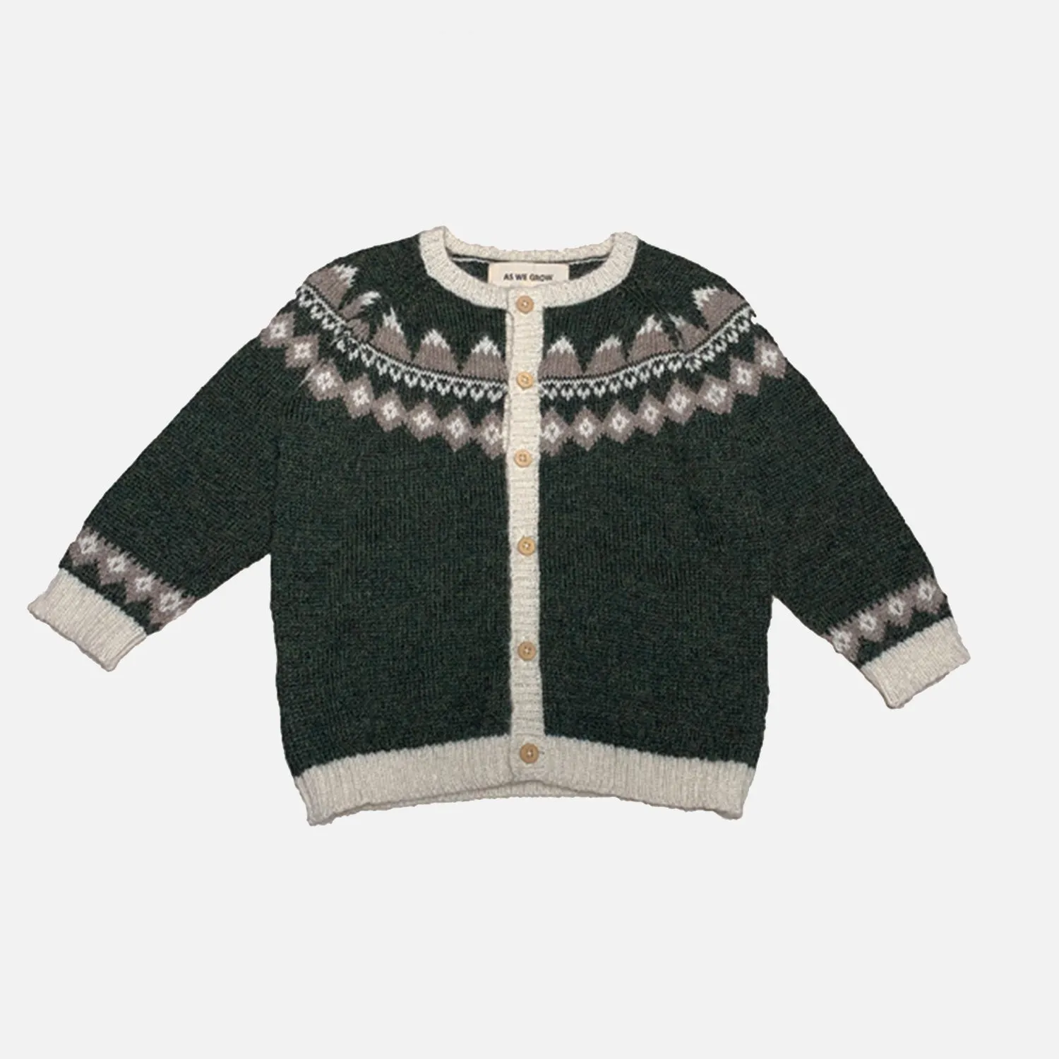 Baby & Kids Alpaca Mountain Cardigan - Moss Green