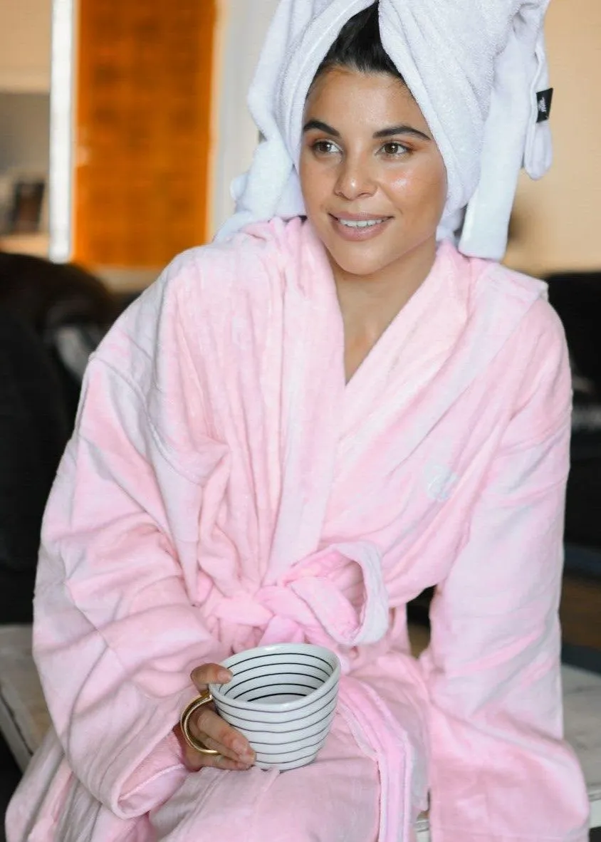 Baby Pink Velvetica™ Robe - Hooded