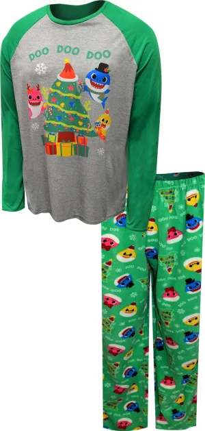 Baby Shark Daddy Shark Christmas Mens Pajama