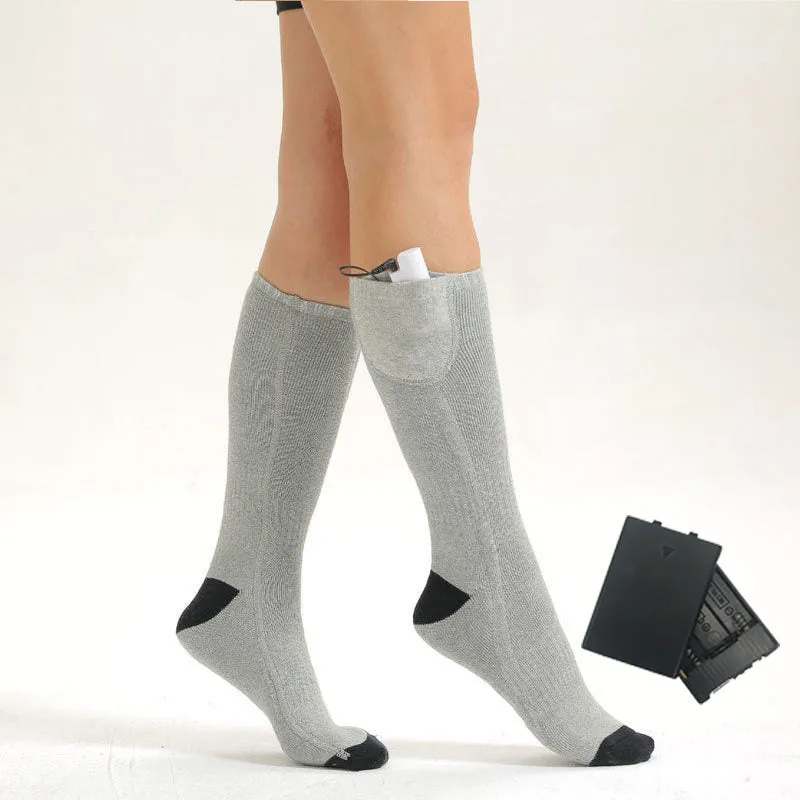 Battery Powered Heated Socks for Men Women Winter Warm Cotton Socks