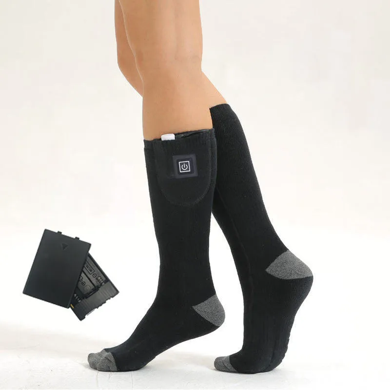 Battery Powered Heated Socks for Men Women Winter Warm Cotton Socks