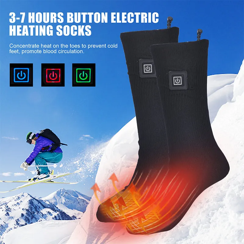 Battery Powered Heated Socks for Men Women Winter Warm Cotton Socks