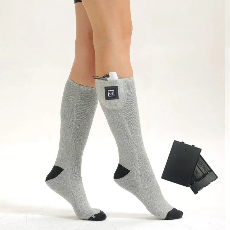 Battery Powered Heated Socks for Men Women Winter Warm Cotton Socks