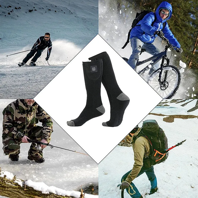 Battery Powered Heated Socks for Men Women Winter Warm Cotton Socks