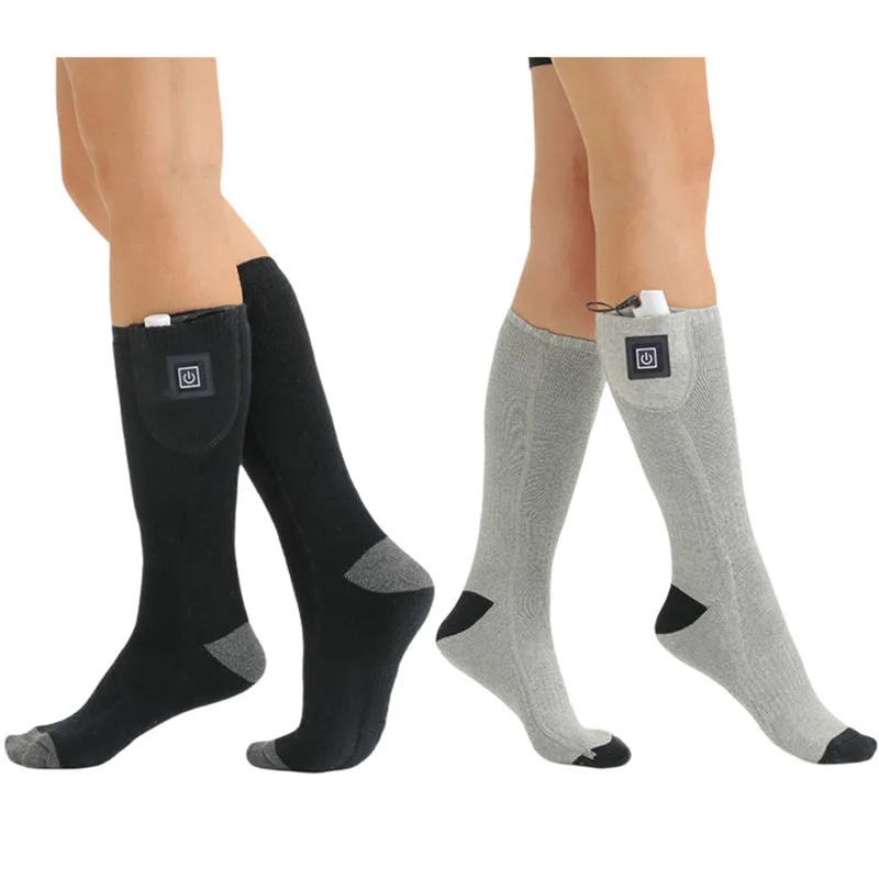 Battery Powered Heated Socks for Men Women Winter Warm Cotton Socks