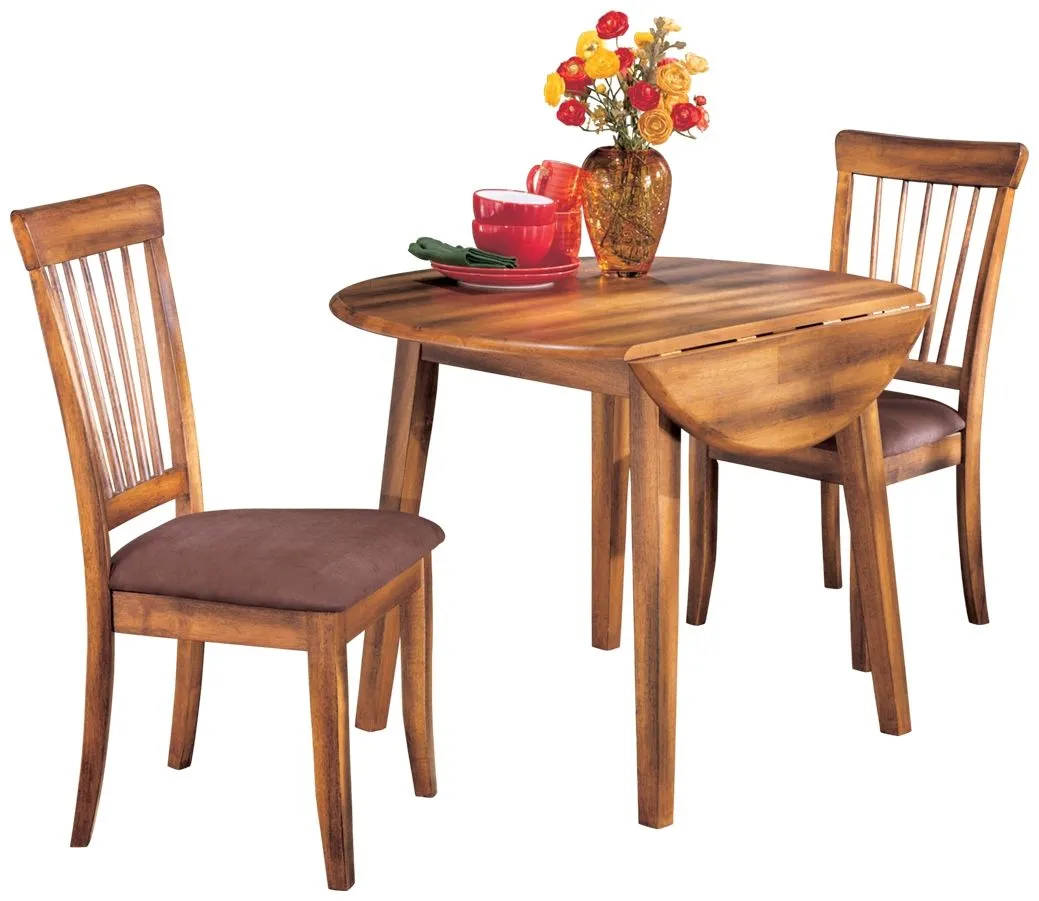 Berringer - Rustic Brown - Round DRM Drop Leaf Table