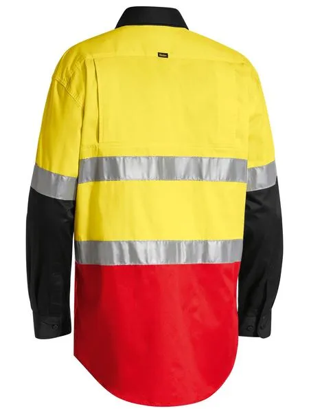 Bisley Taped Hi Vis Cool Lightweight Shirt - Long Sleeve Shirt-(BS6697T)