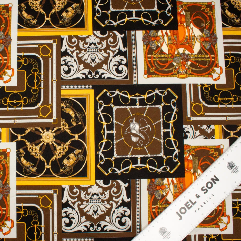 Brown Patchwork Printed Luxury Cotton