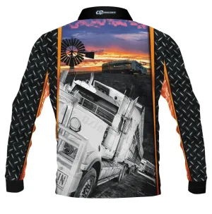 Cattle Trucks Polo Fishing Shirt - Quick Dry & UV Rated