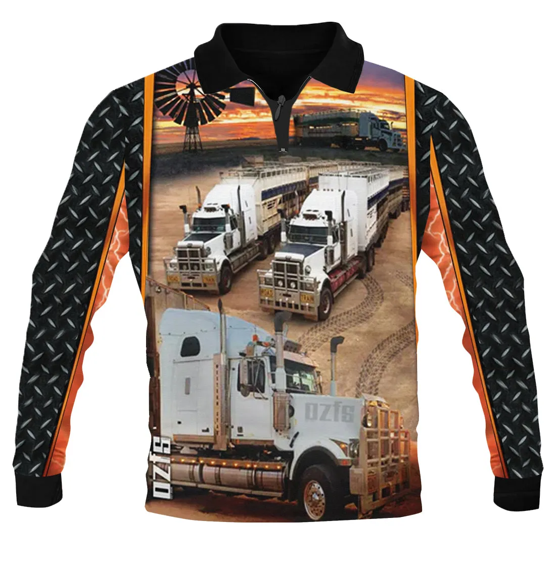 Cattle Trucks Polo Fishing Shirt - Quick Dry & UV Rated
