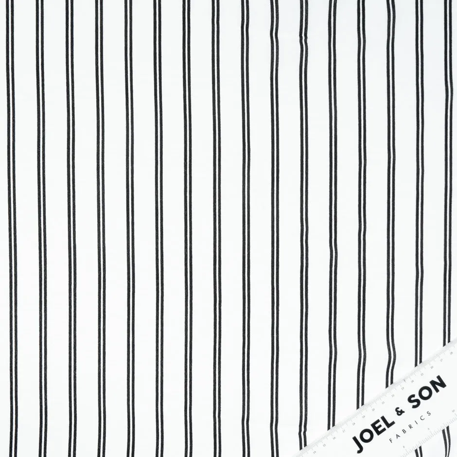 Double Striped White Microfibre