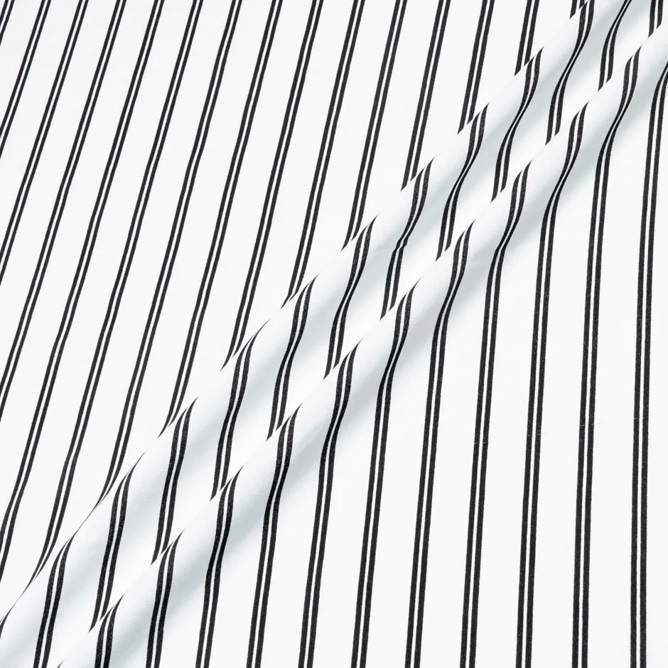 Double Striped White Microfibre