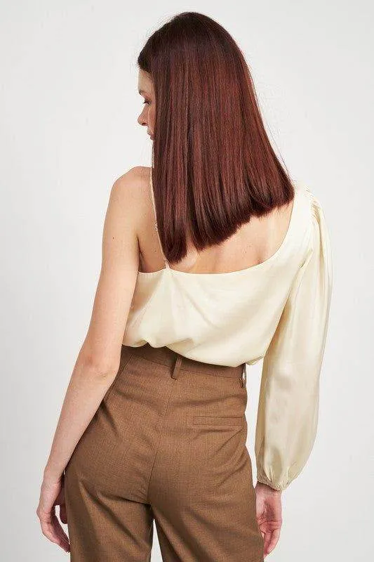 Emory Park | One Shoulder Blouse With Spaghetti Strap