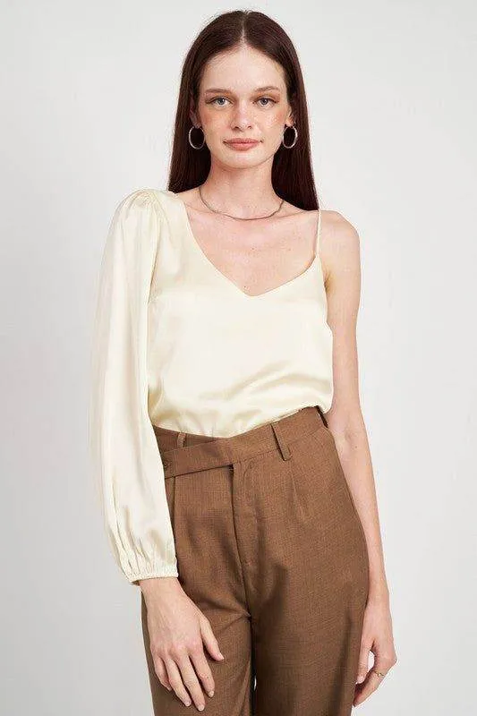 Emory Park | One Shoulder Blouse With Spaghetti Strap