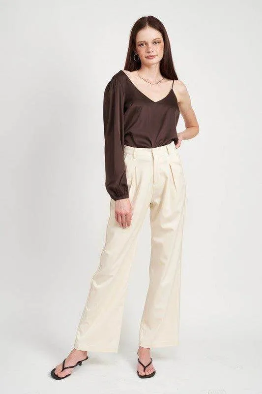 Emory Park | One Shoulder Blouse With Spaghetti Strap