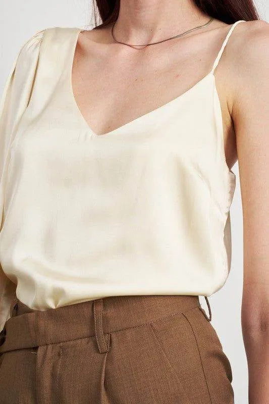 Emory Park | One Shoulder Blouse With Spaghetti Strap