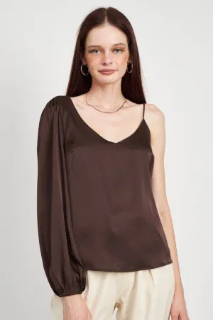 Emory Park | One Shoulder Blouse With Spaghetti Strap