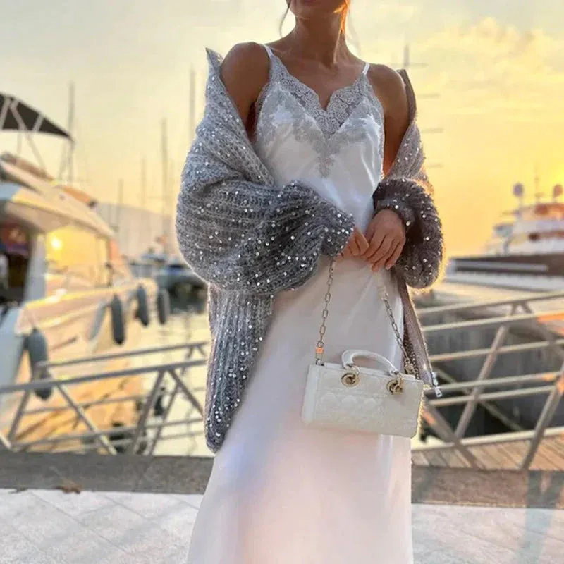 Esmaranza - Knitted cardigan with sequins