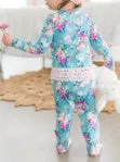 Fancy Me Floral Ruffled Footie