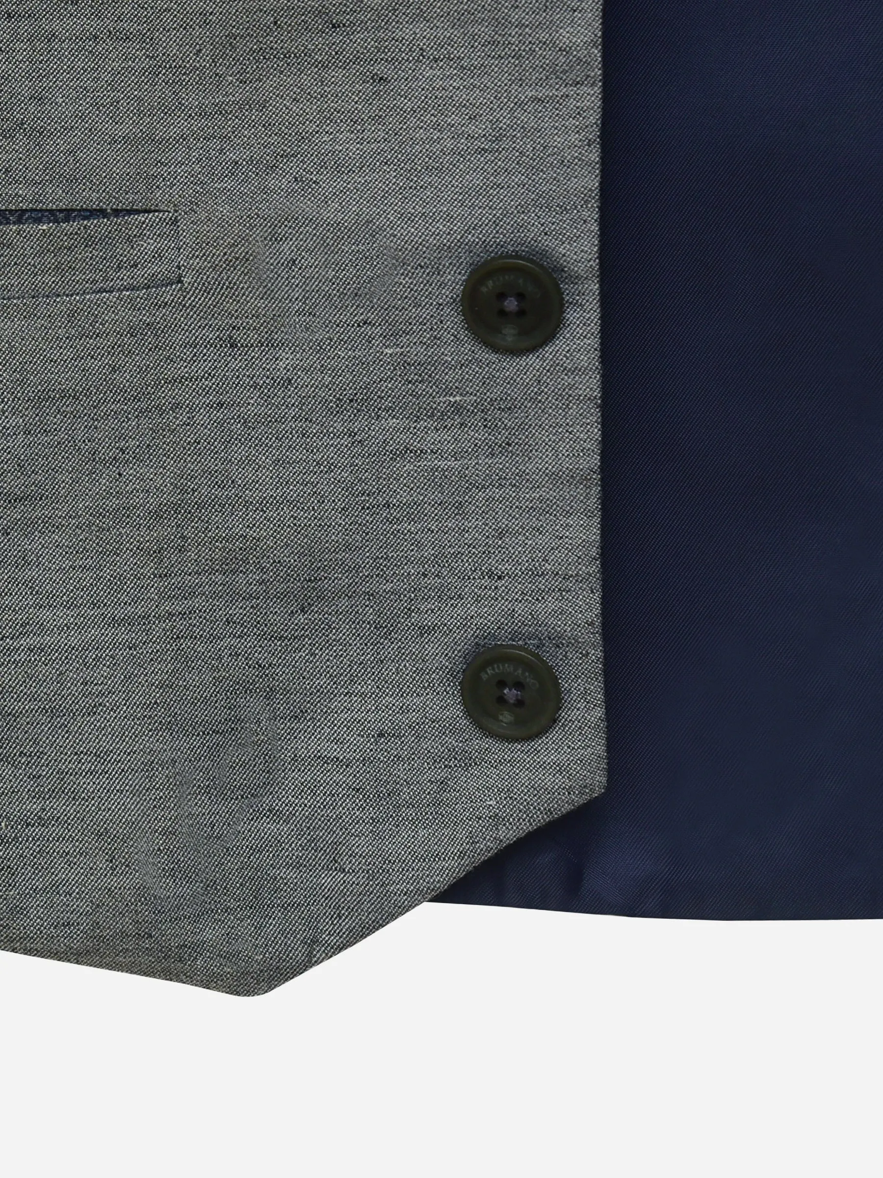 Grey Chambray Suit Waistcoat