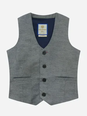 Grey Chambray Suit Waistcoat