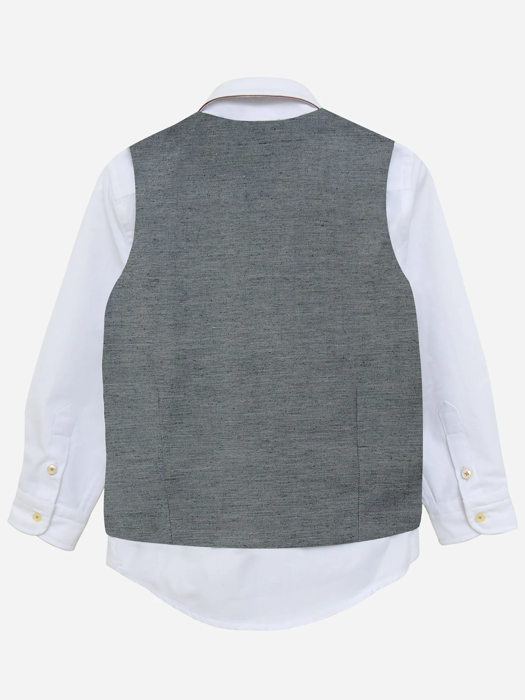 Grey Chambray Suit Waistcoat