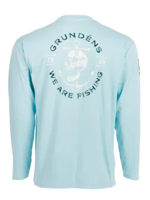 Grundens Tech Tee Anchor Down Print Long Sleeve