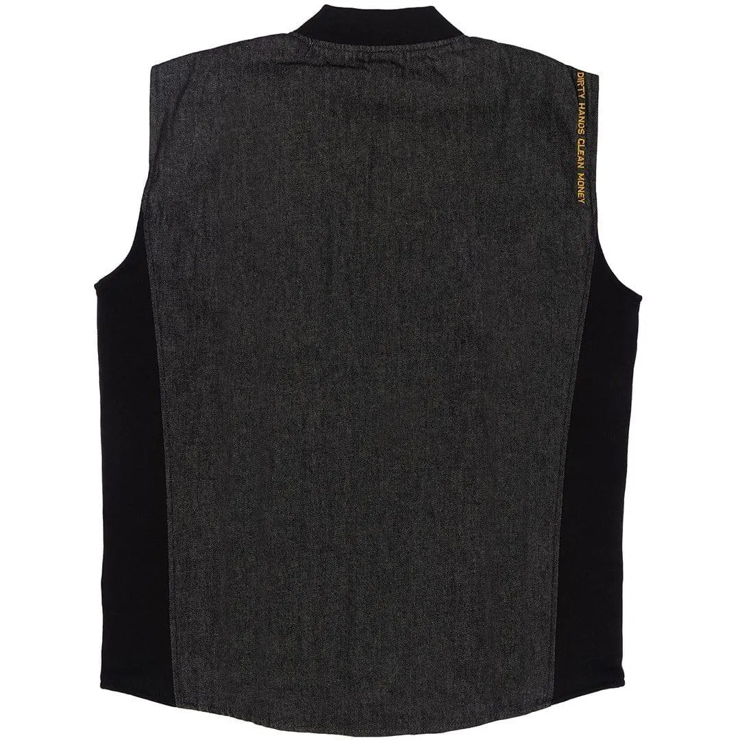 Harrison Denim Vest: Black