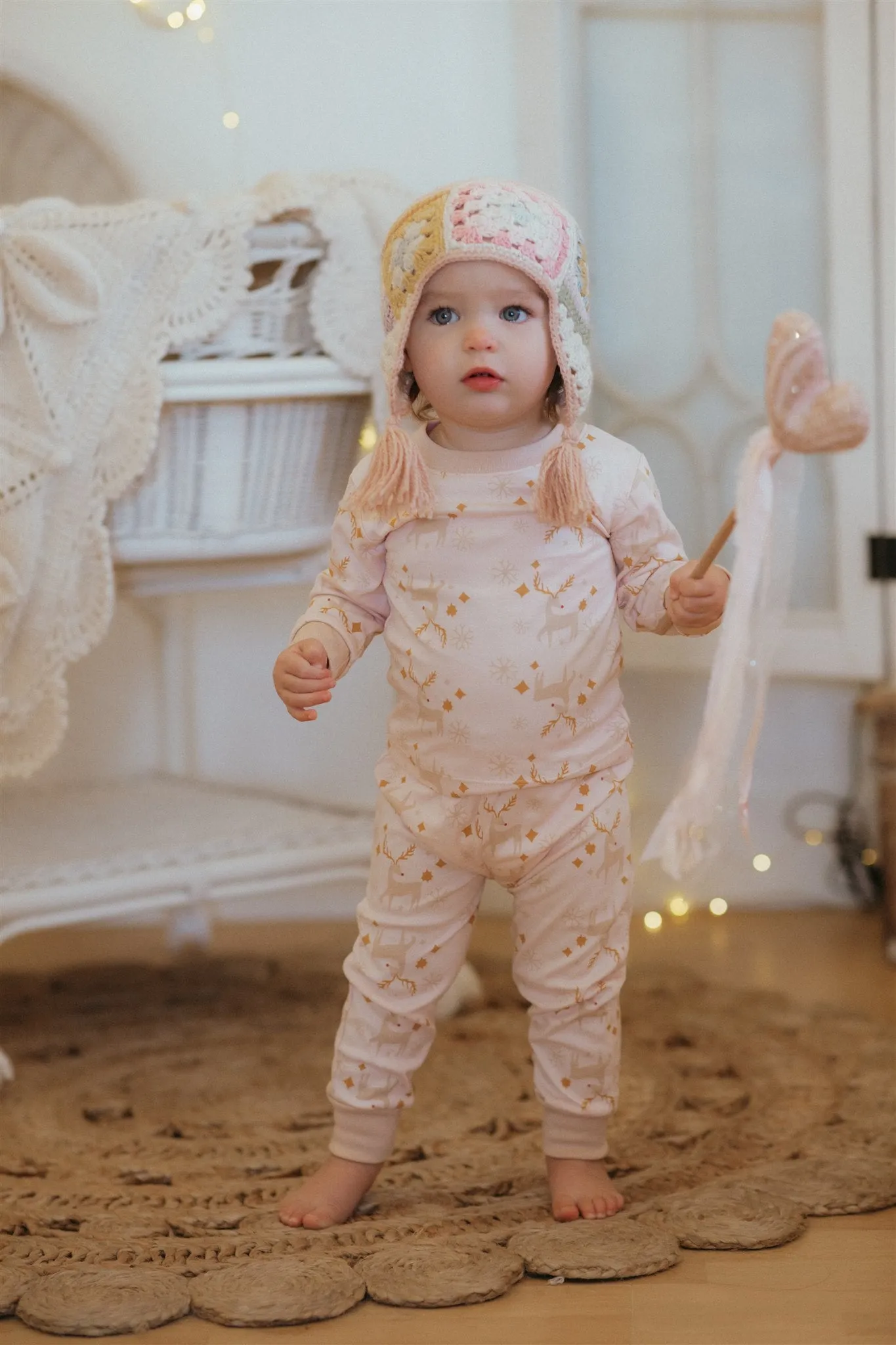 Holiday Pajamas - Pink Reindeer