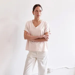 It Is Well L.A. Organic V-Neck Boxy Tee