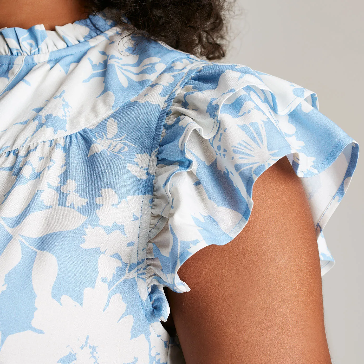 Joules Maxie Pop-Over Frill Blouse