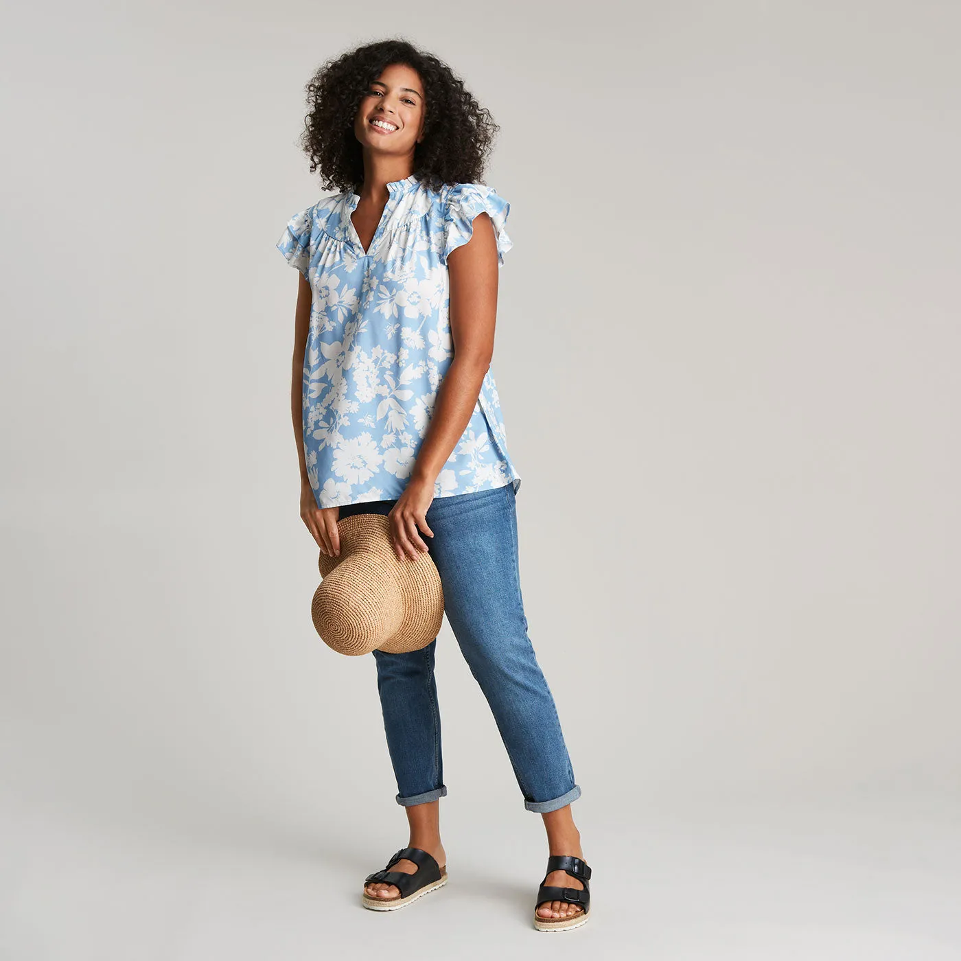 Joules Maxie Pop-Over Frill Blouse