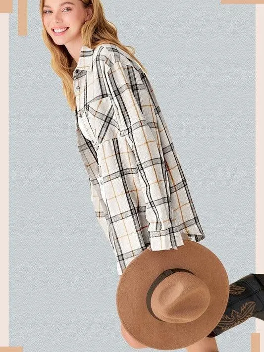 Let the Good Times Roll Long-Sleeve Plaid Shirt