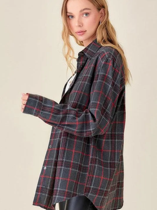 Let the Good Times Roll Long-Sleeve Plaid Shirt