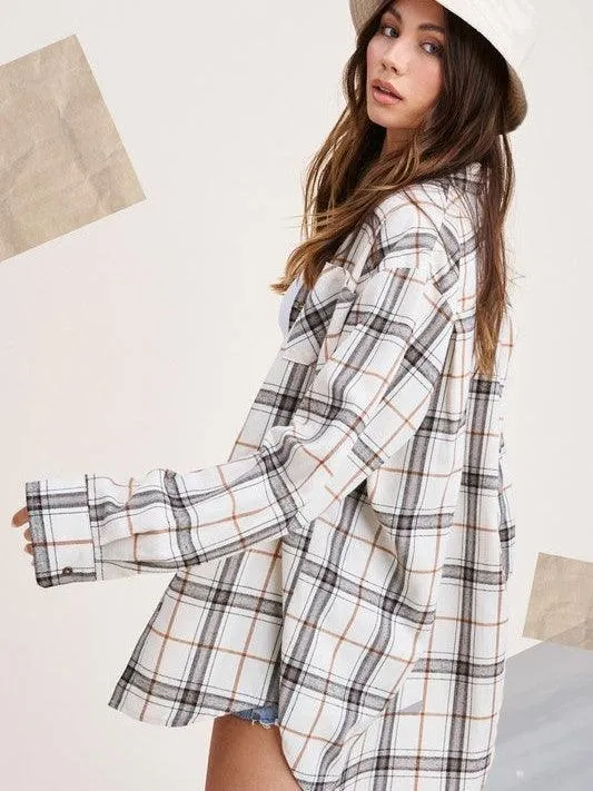 Let the Good Times Roll Long-Sleeve Plaid Shirt