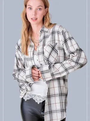 Let the Good Times Roll Long-Sleeve Plaid Shirt