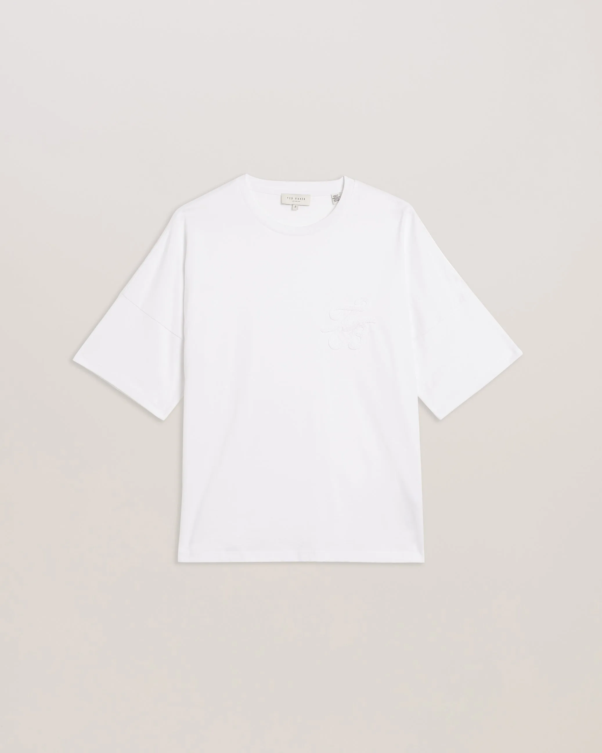 Malorry Branded Boxy Tee With Short Sleeve White