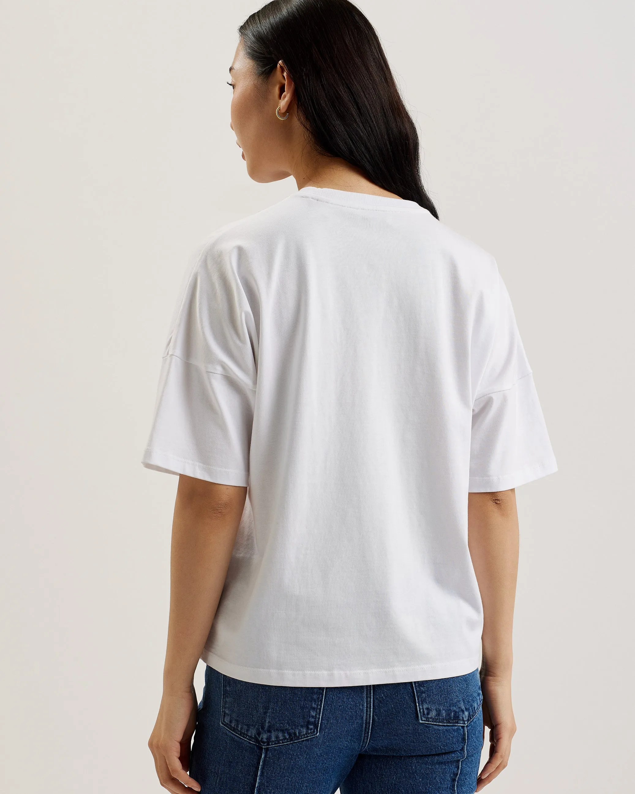 Malorry Branded Boxy Tee With Short Sleeve White