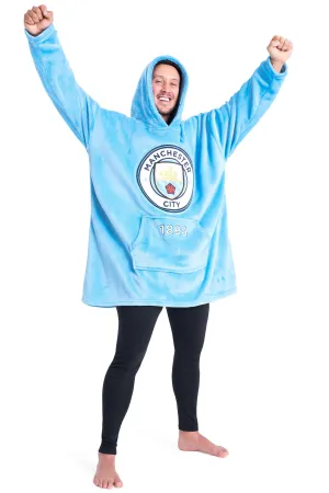 Manchester City FC Mens Hoodies - Fleece Oversized Hoodie Blanket for Men