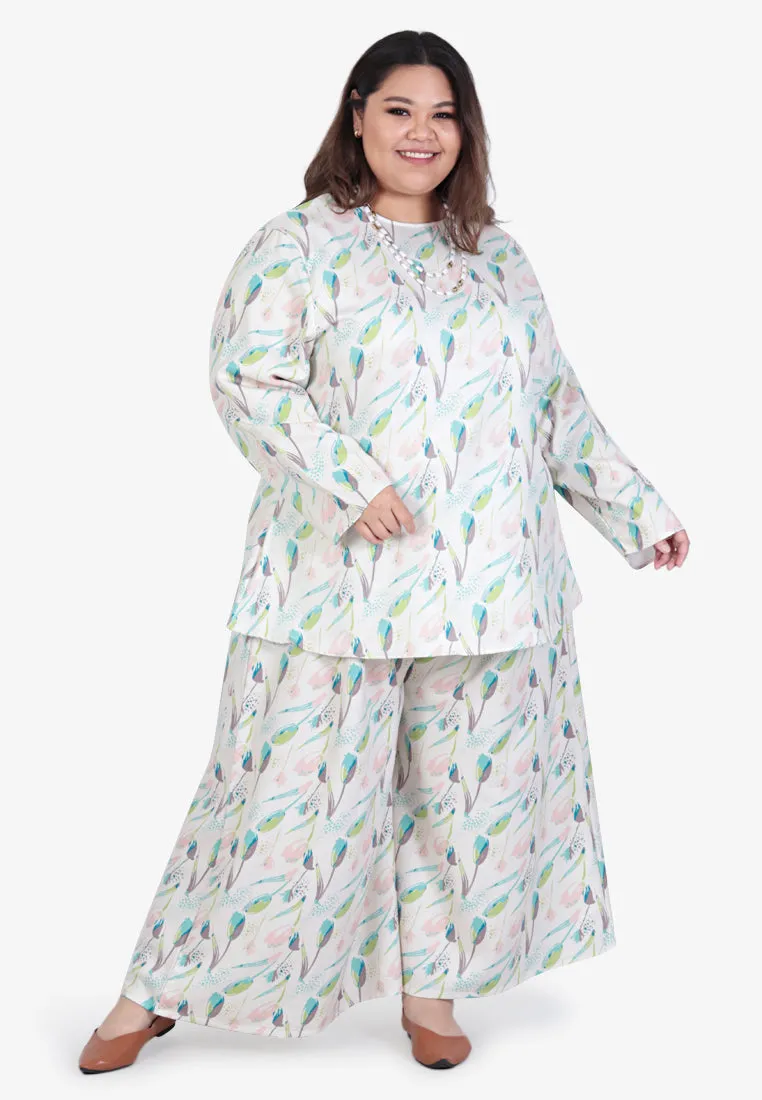 Meadow CNY Tulip Collection Wide Leg Pants - Beige