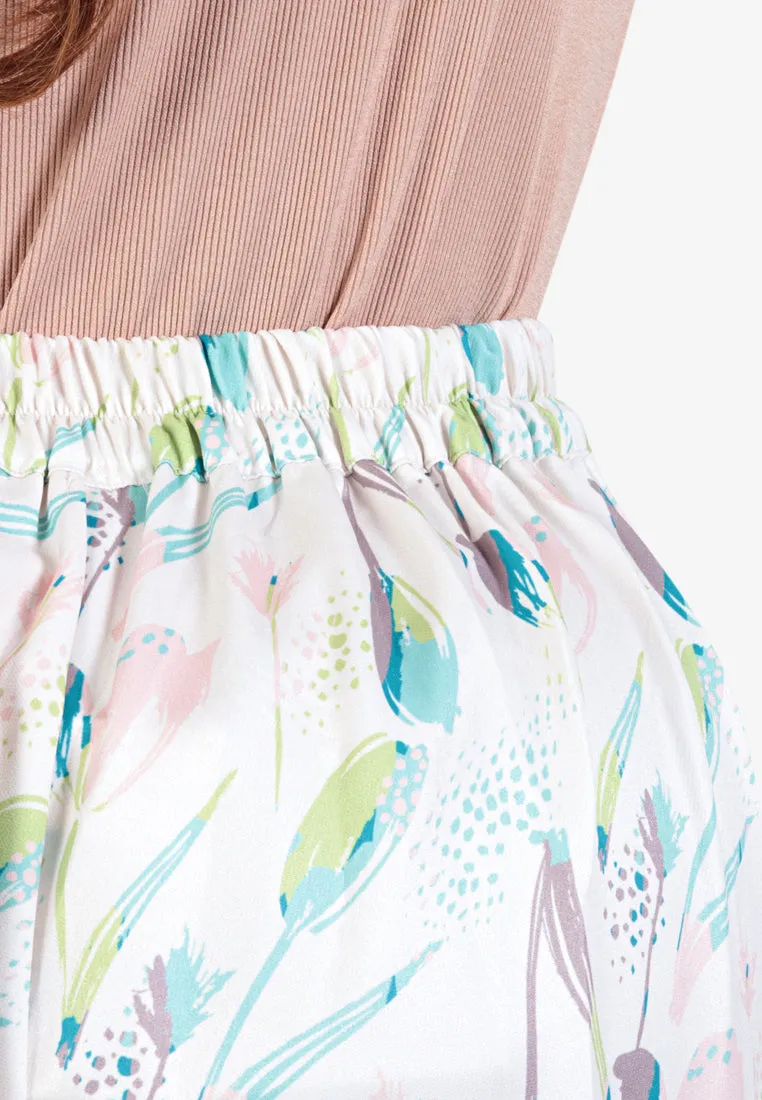 Meadow CNY Tulip Collection Wide Leg Pants - Beige