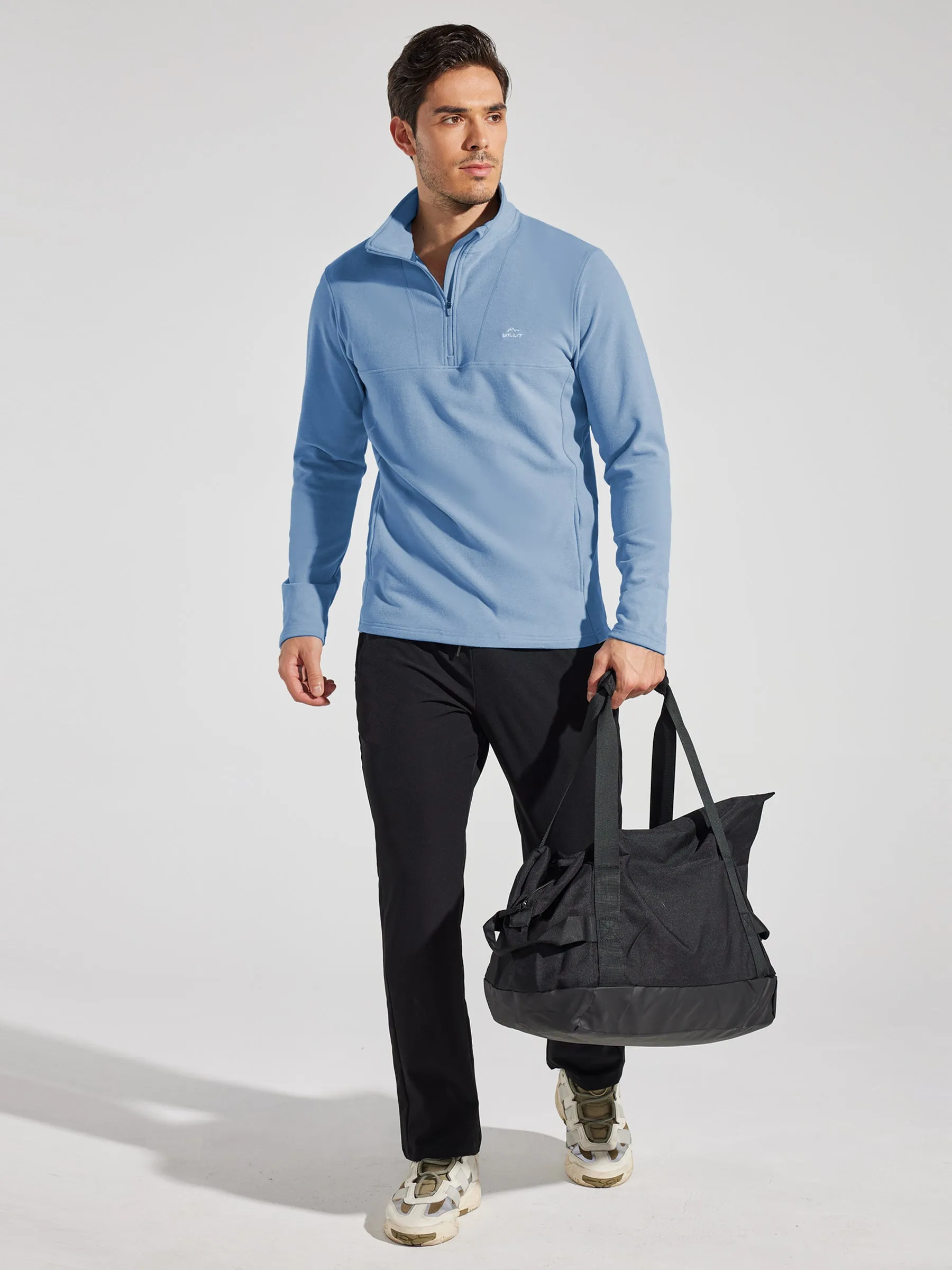 Men's Fleece Pullover Quarter Zip with Pockets