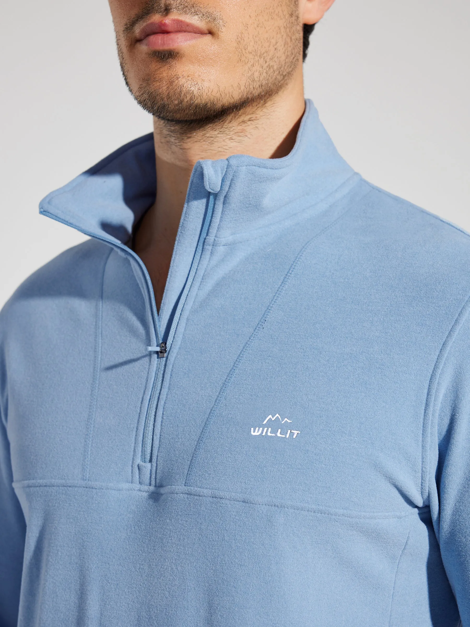 Men's Fleece Pullover Quarter Zip with Pockets