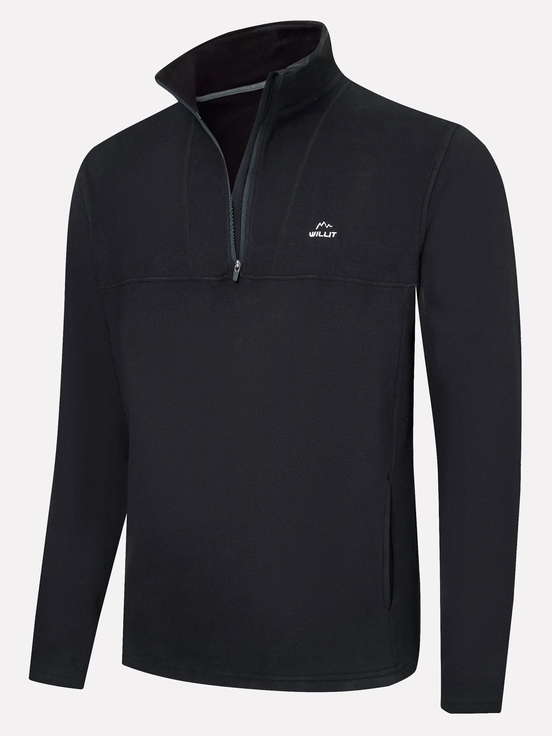 Men's Fleece Pullover Quarter Zip with Pockets
