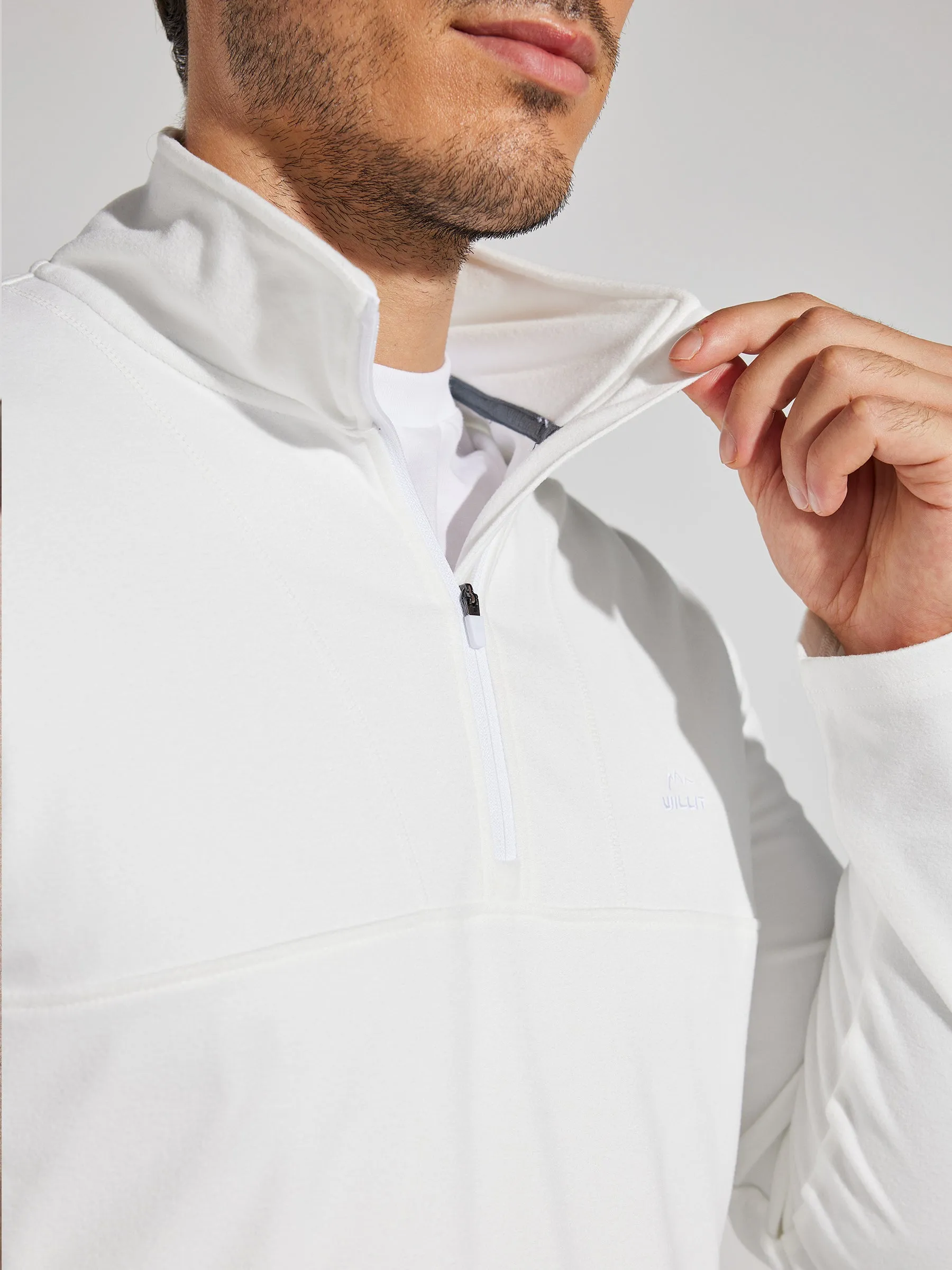 Men's Fleece Pullover Quarter Zip with Pockets