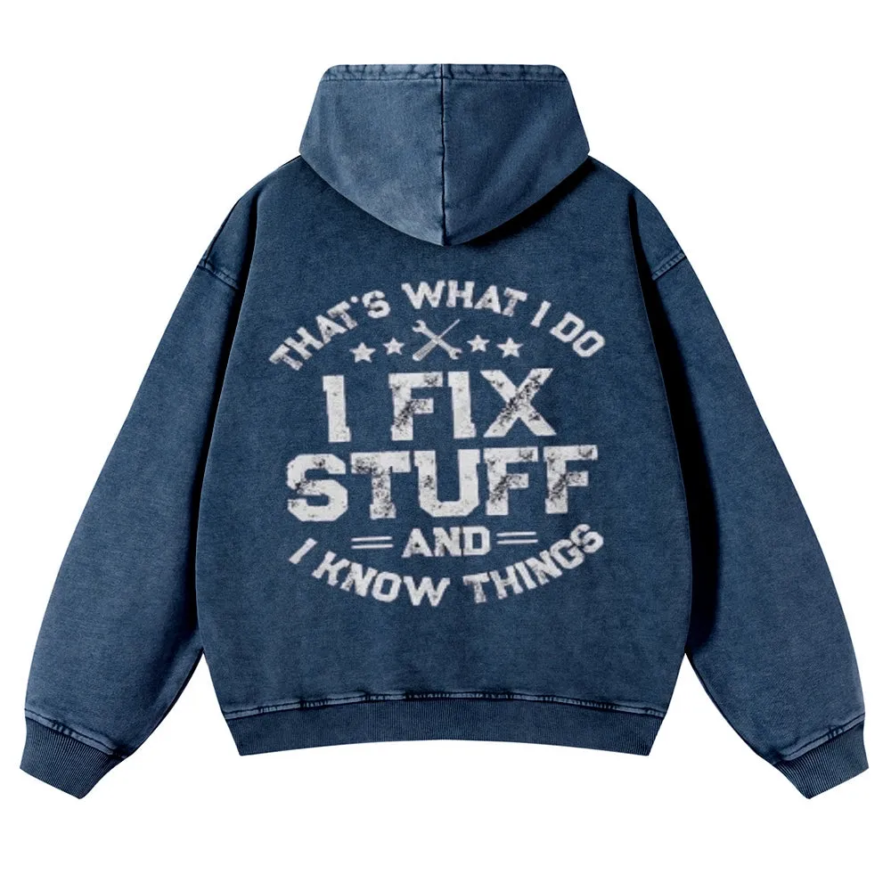 Men's Funny I fix Stuff T-Shirt Mechanic Hoodies