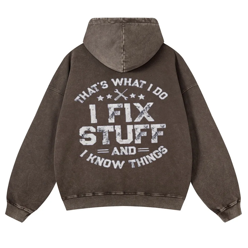 Men's Funny I fix Stuff T-Shirt Mechanic Hoodies