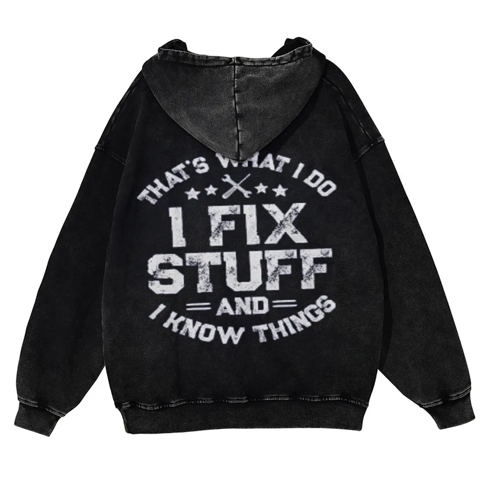 Men's Funny I fix Stuff T-Shirt Mechanic Hoodies